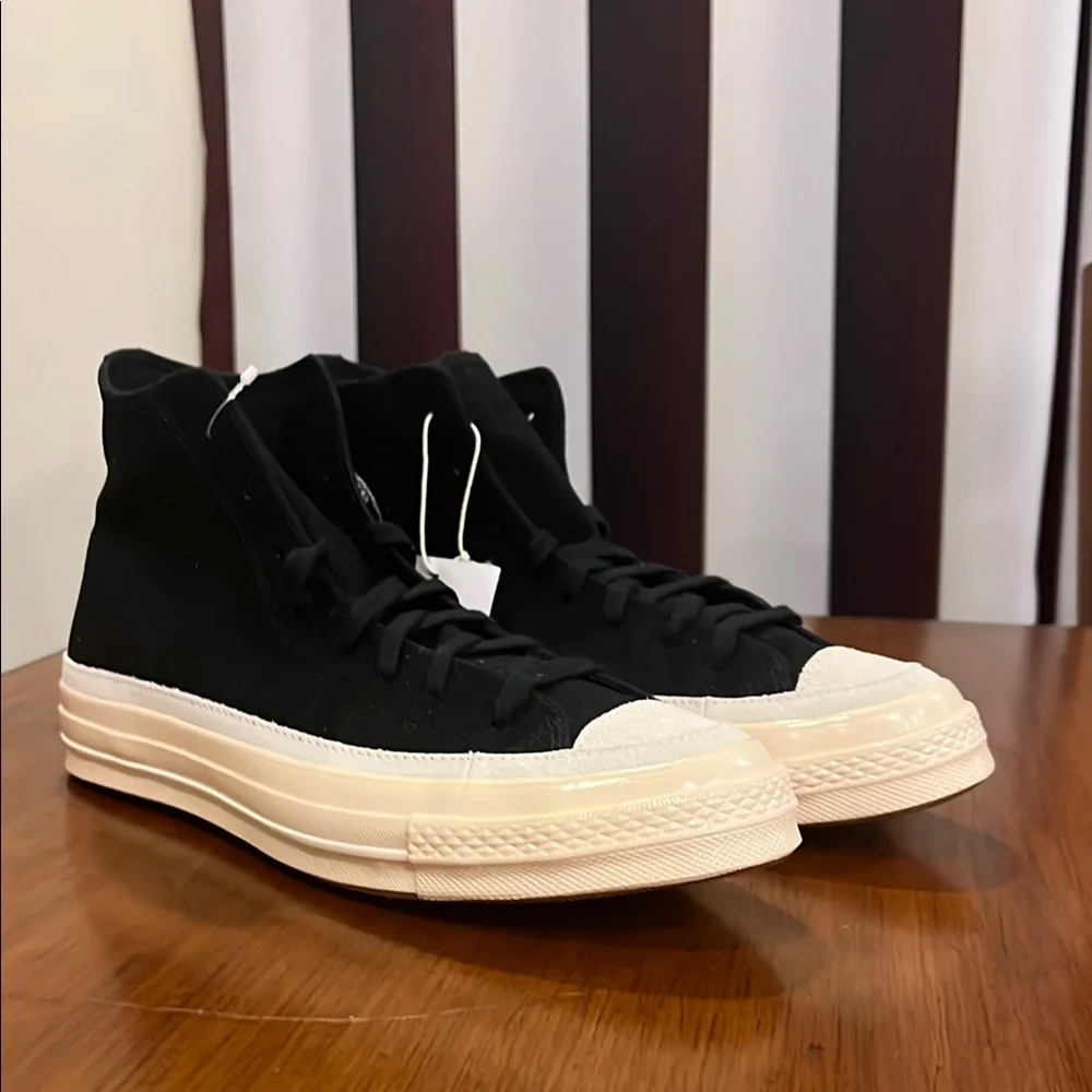 Converse Chuck 70 High All Star Shoes Sneakers black egret new Mens Size 10 - Picture 1 of 14